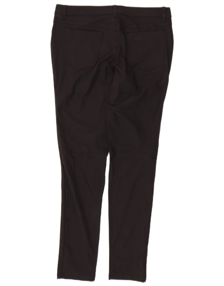 LULULEMON Pantalones casuales ajustados para hombre W34 L33 Poliéster negro