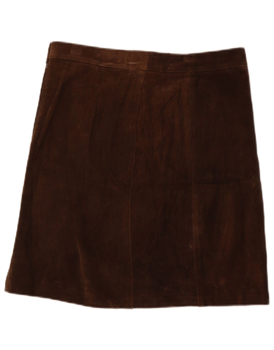 Falda de ante vintage para mujer W30 Marrón medio