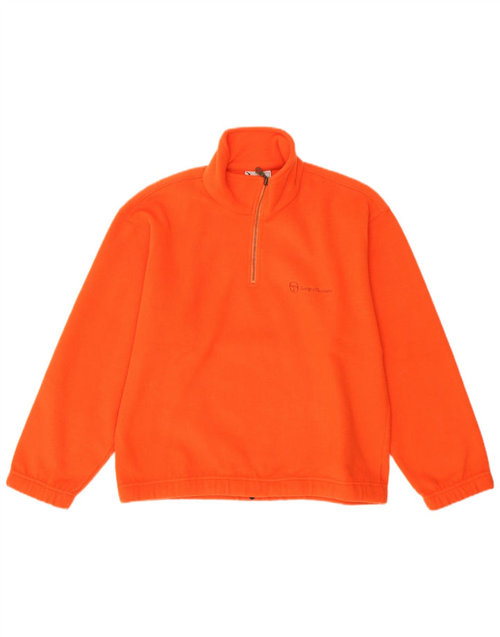 Sergio Tacchini Jersey De Forro Polar Con Cremallera Para Hombre Pequeño Poliéster Naranja