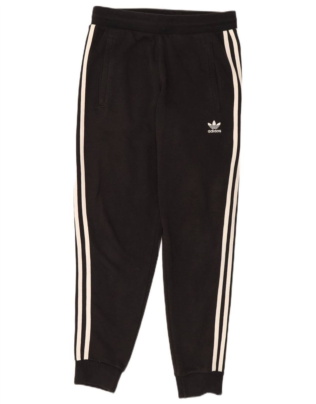 ADIDAS Pantalones de chándal para mujer Joggers UK 14 Mediano Negro Algodón