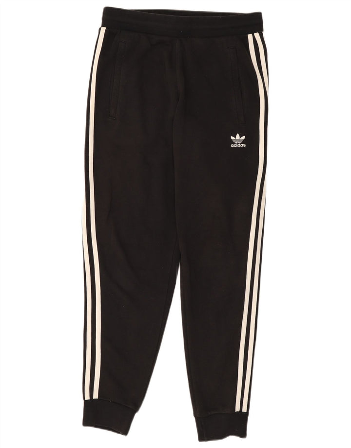 ADIDAS Pantalones de chándal para mujer Joggers UK 14 Mediano Negro Algodón