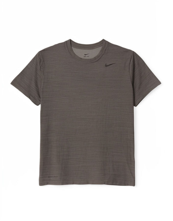 Camiseta Nike Hombre Top Gris Medio Rayas Poliéster