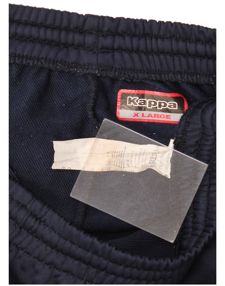KAPPA Hombre Pantalones De Chándal Gráfico XL Azul Marino Colorblock Poliéster