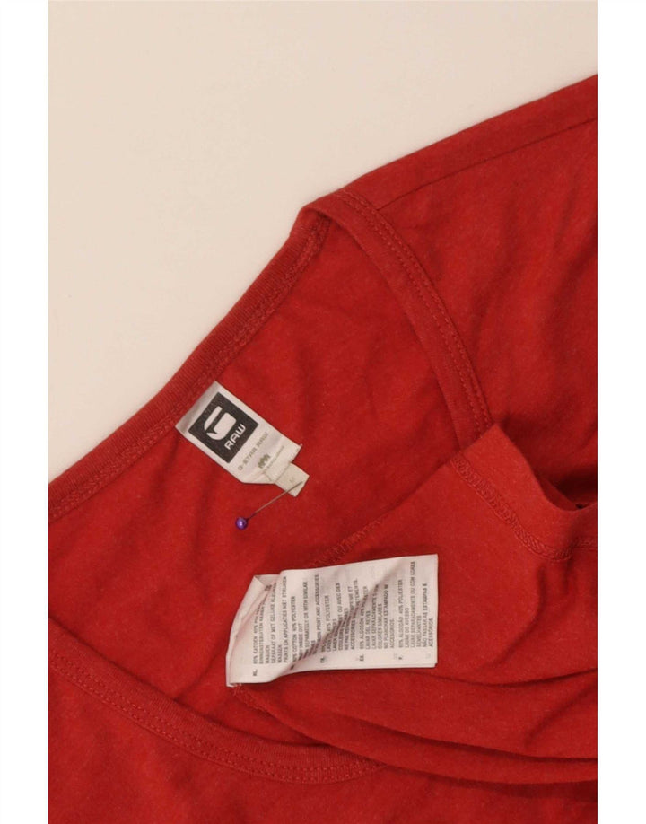 G-Star Hombre Camiseta Top Medium Rojo Algodón