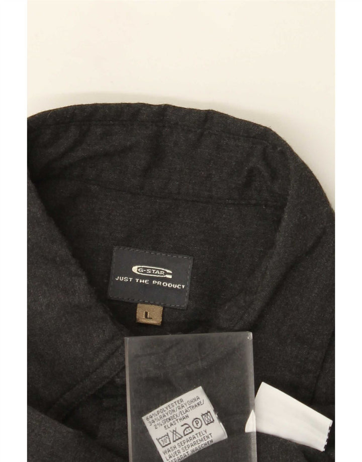 Camisa G-Star Hombre Grande Gris Poliéster