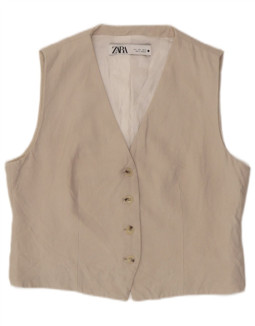 Zara Mujer Chaleco UK 44 Grande Beige