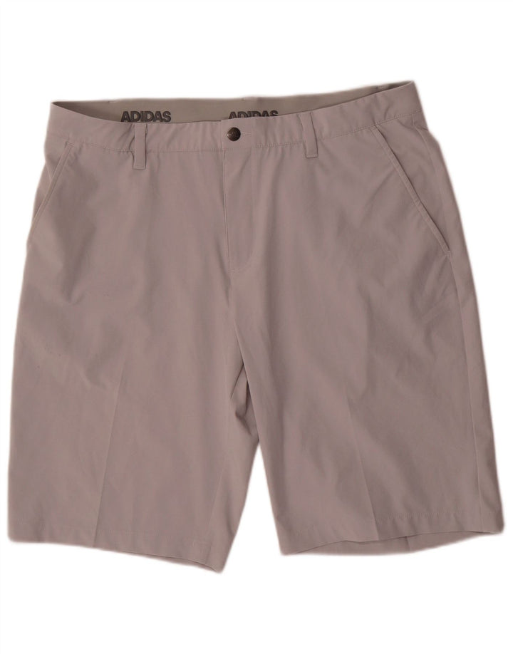 ADIDAS Pantalones cortos chinos para hombre W36 Poliéster gris grande