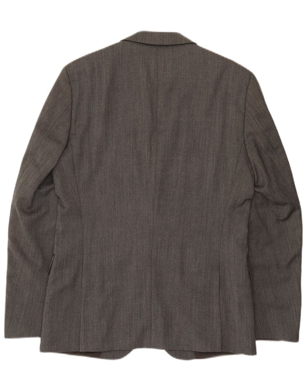 Hugo Boss Chaqueta tipo blazer de 2 botones para hombre EU 48 Lana virgen gris medio