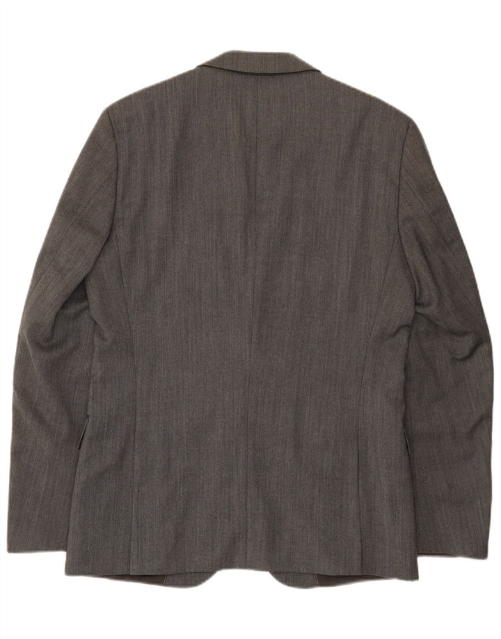 Hugo Boss Chaqueta tipo blazer de 2 botones para hombre EU 48 Lana virgen gris medio