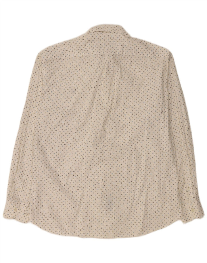 HARMONT & BLAINE Camisa para hombre 3XL Algodón moteado blanco roto