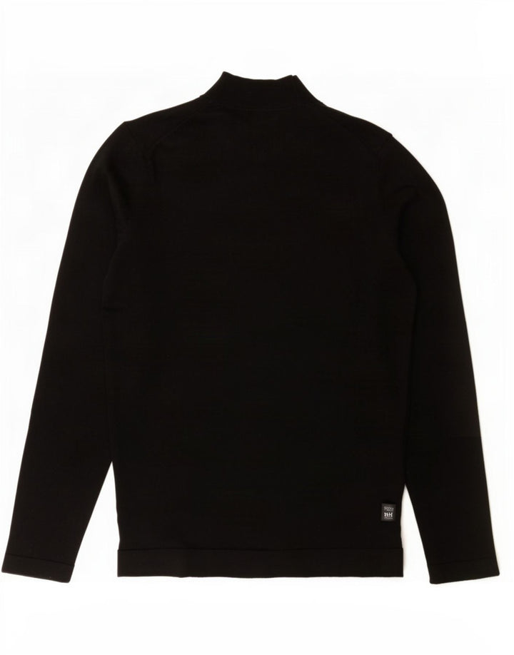 Massimo Dutti Jersey Cuello Alto Hombre Lana Mediana Negro