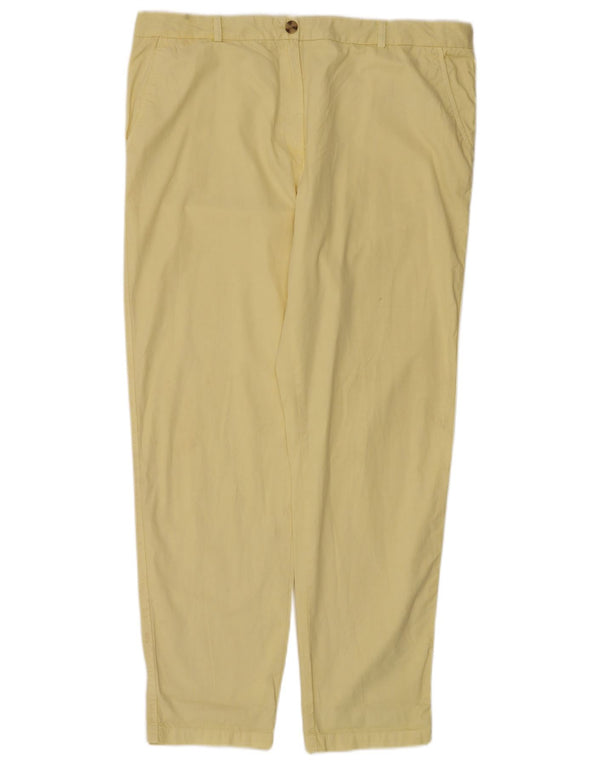 Marks & Spencer Pantalones chinos rectos para mujer UK 18 XL W38 L30 Amarillo