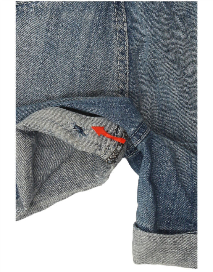 Guess Shorts De Mezclilla Desgastados W28 Algodón Azul Medio