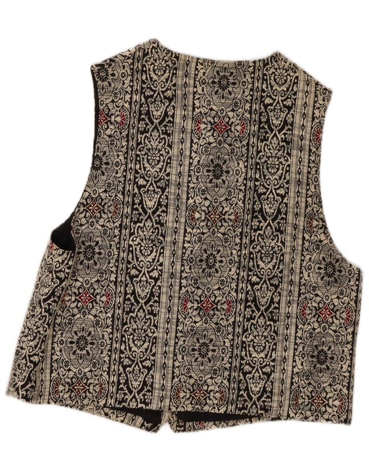 Chaleco Arianna para mujer UK 44 Microfibras Paisley negro mediano