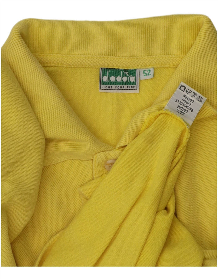 DIADORA Polo Hombre IT 52 Large Amarillo Algodón