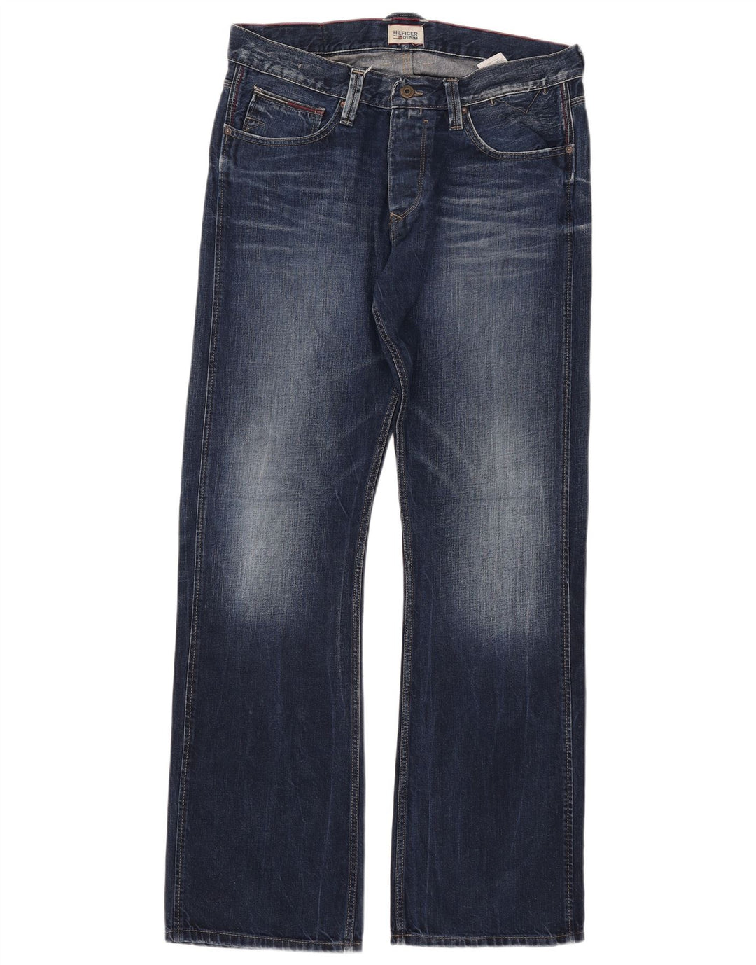 TOMMY HILFIGER Vaqueros Bootcut para hombre W34 L34 Algodón azul marino