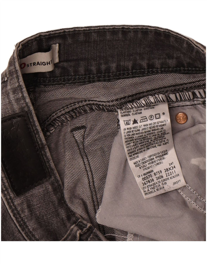 Vaqueros Levi's Mujer 570 Rectos W28 L31 Algodón Gris