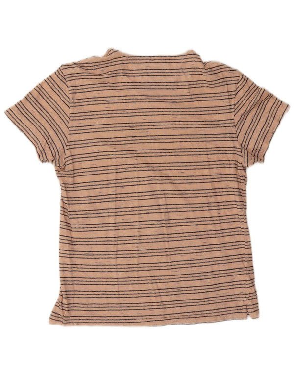 Americanino Camiseta ajustada para mujer UK 42 Algodón a rayas rosa medio