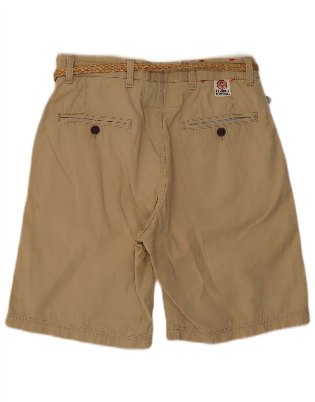 Franklin Marshall Pantalones cortos chinos para hombre W30 Algodón beige medio