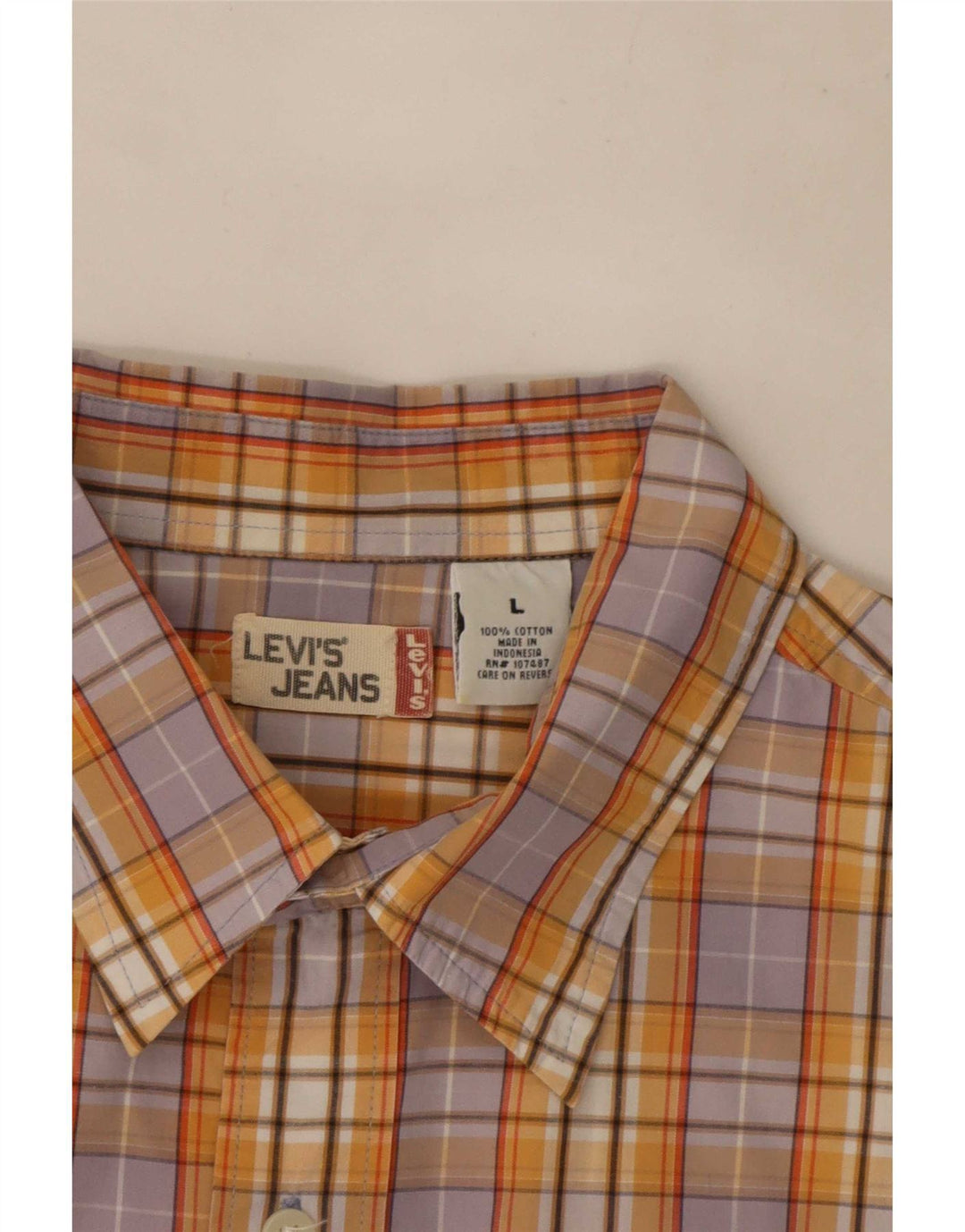 Camisa Levi's Hombre De Manga Corta De Algodón Con Cuadros Multicolores Grandes