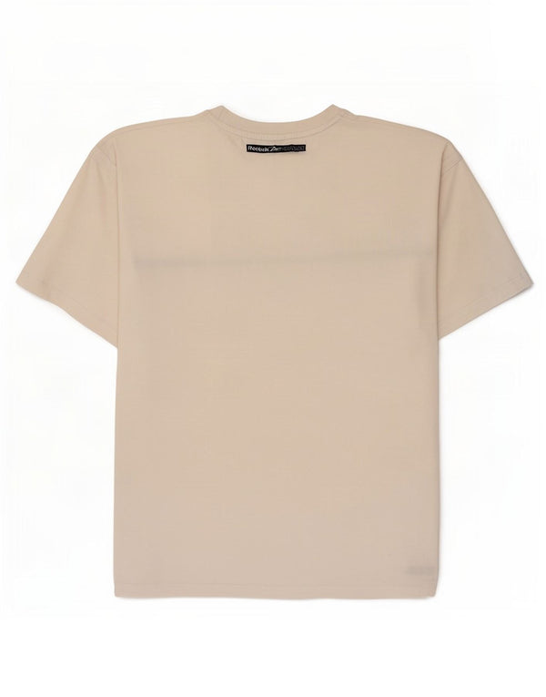 Reebok Camiseta gráfica para hombre Top grande de algodón blanco