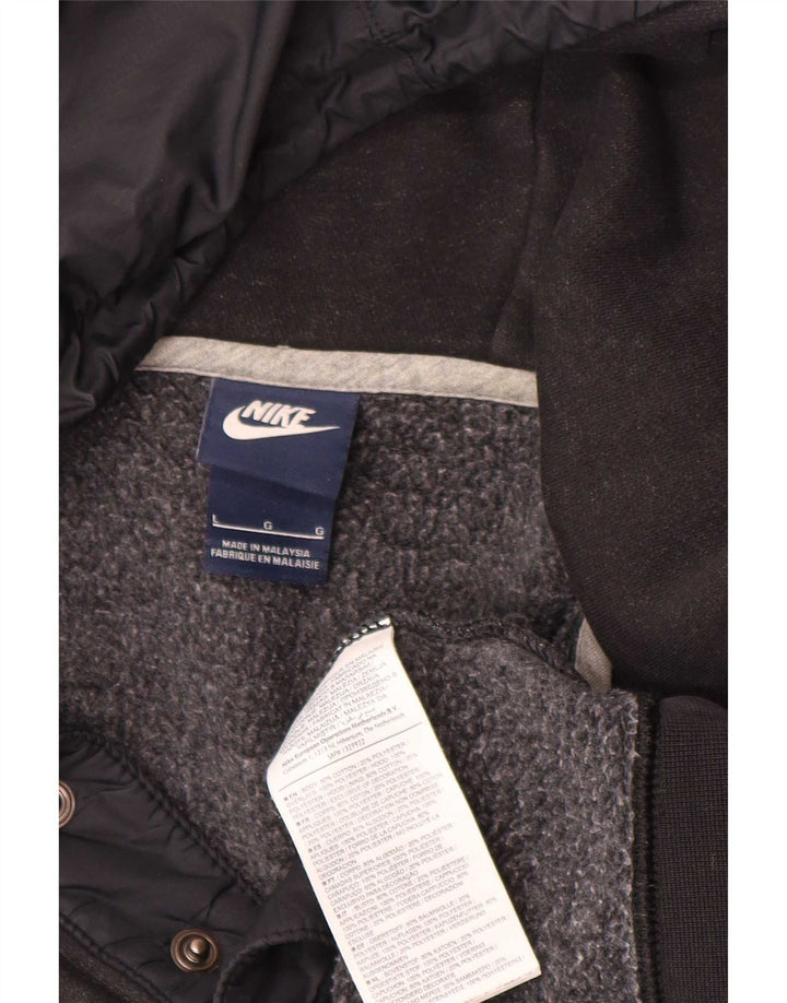 Nike - Sudadera con capucha para hombre, talla grande, algodón negro