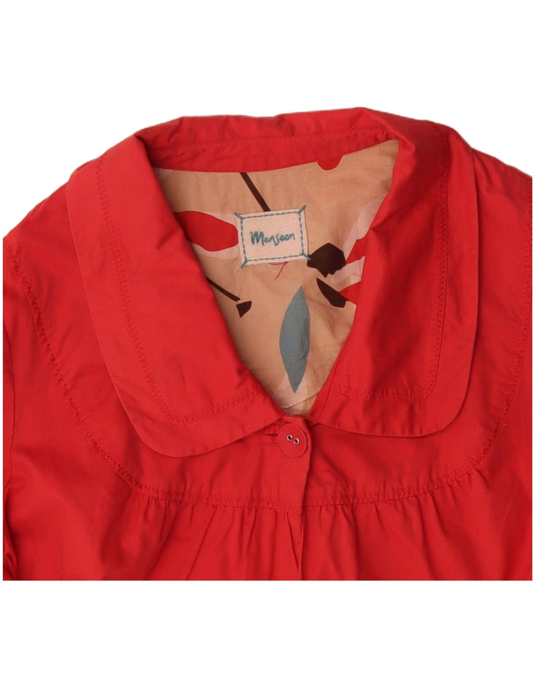 Monsoon Chaqueta Bomber para Mujer UK 44 Algodón Rojo Mediano