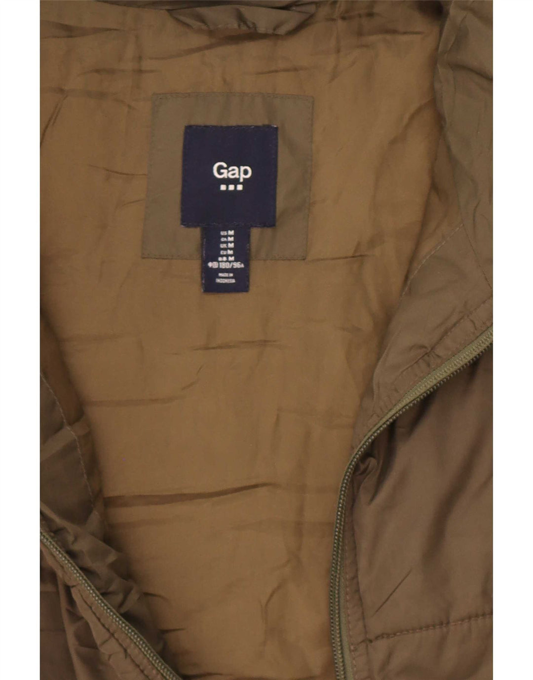 Chaleco acolchado Gap para hombre UK 38 Poliéster caqui mediano