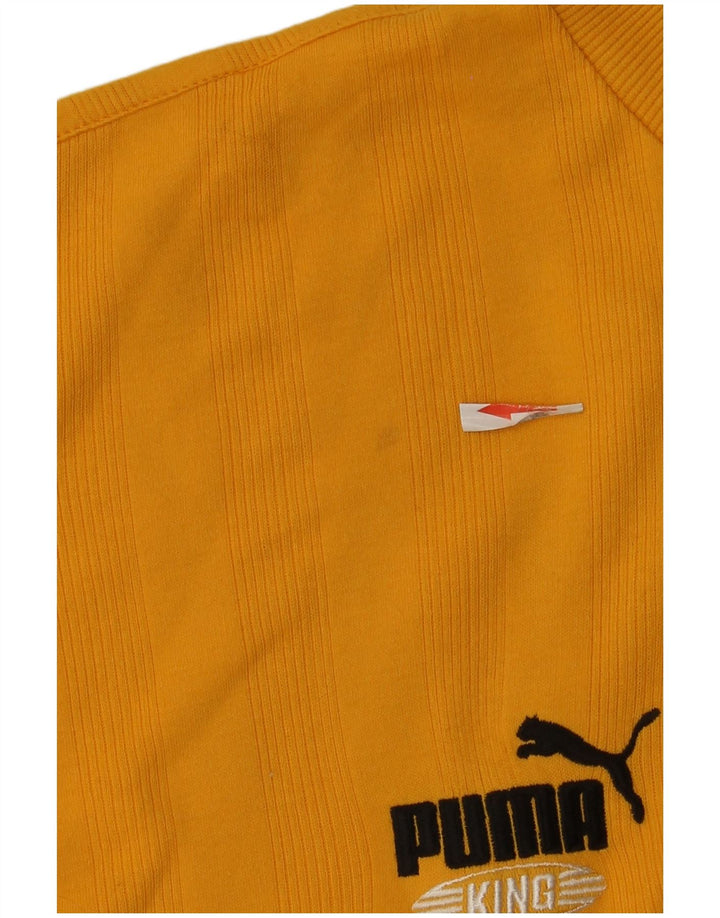 Puma Hombre Top Manga Larga XL Algodón Rayado Amarillo