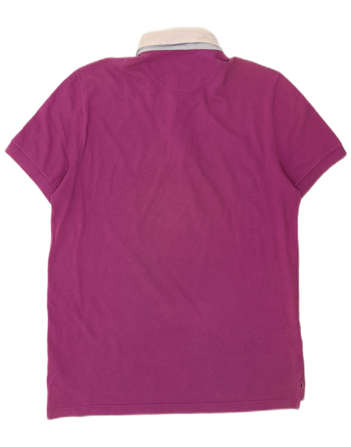 Polo Massimo Dutti Hombre Algodón Colorblock Rosa Medio