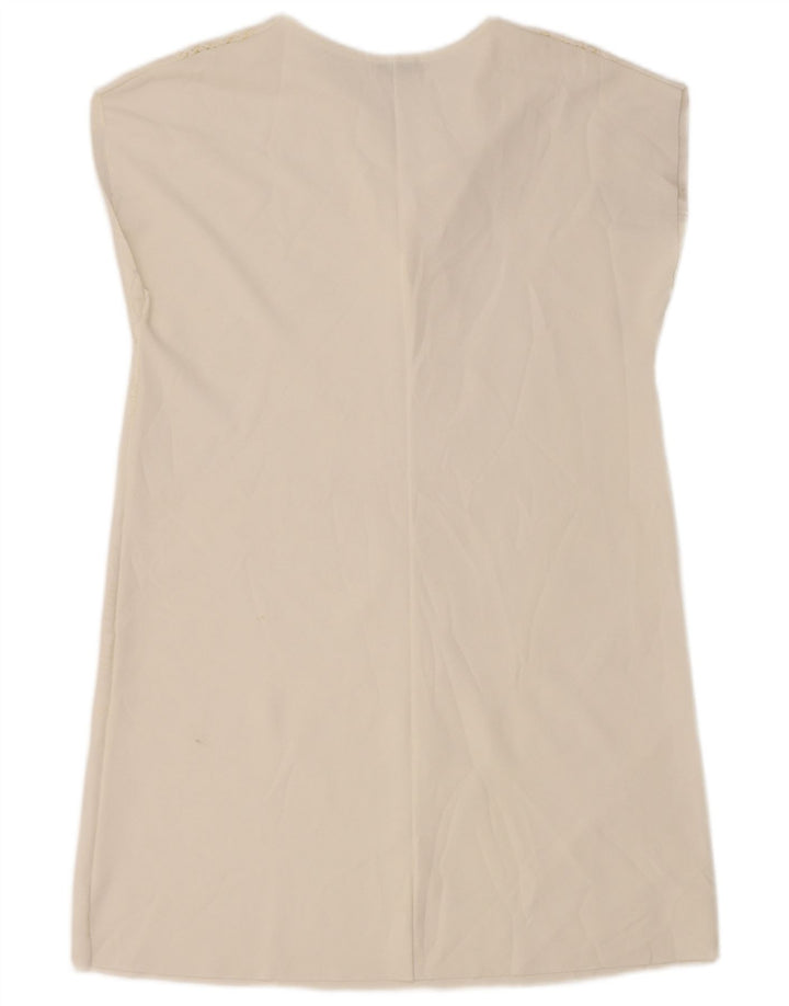 Zara Vestido recto para mujer UK 40 Medium White Paisley