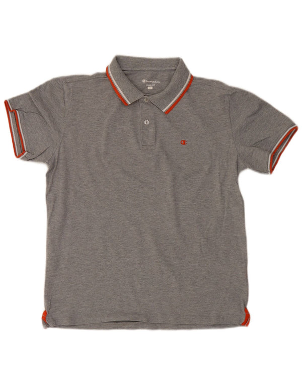 Champion Heritage Fit Polo para hombre de algodón gris grande