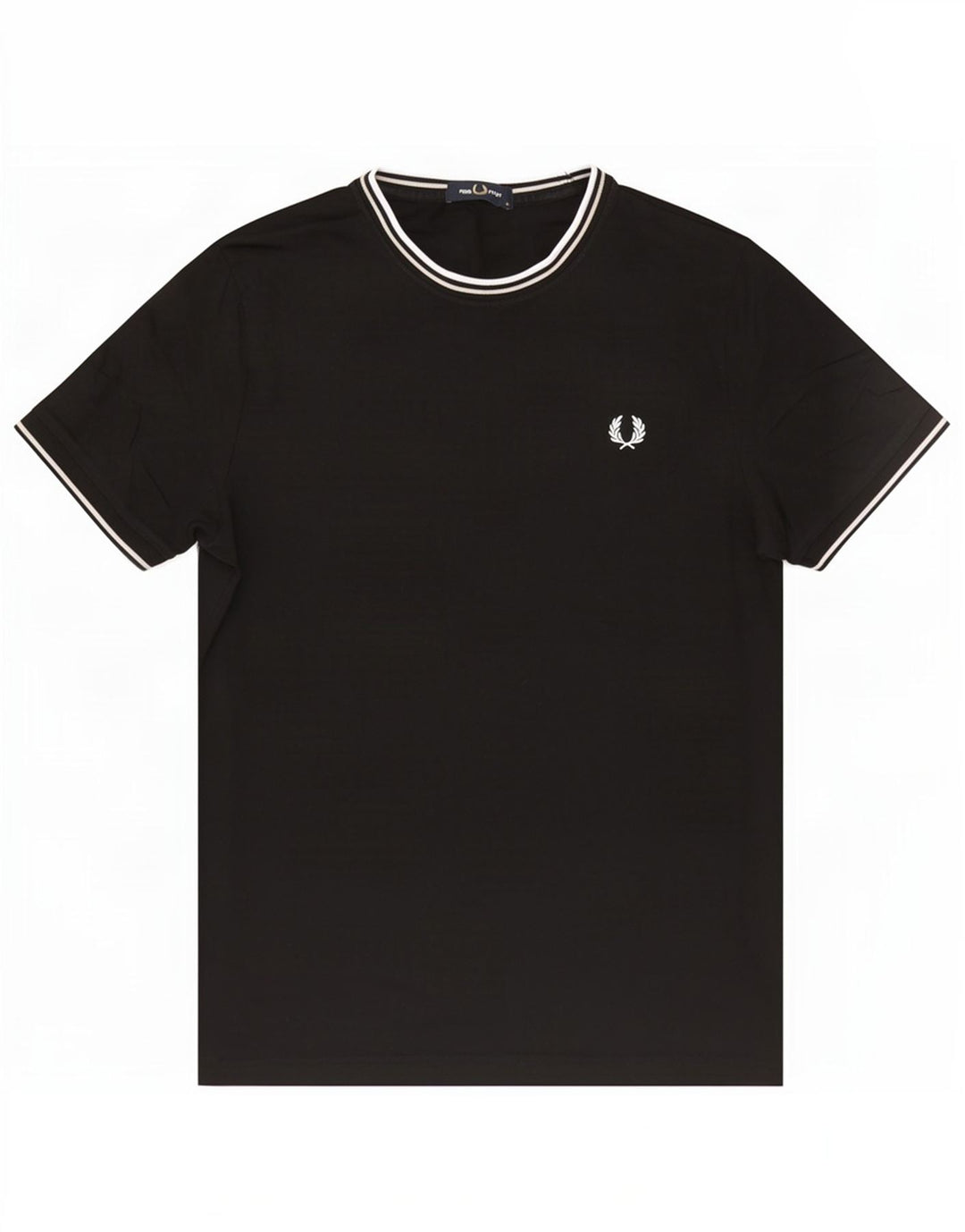 Camiseta Fred Perry Hombre Top Medium Negro Algodón