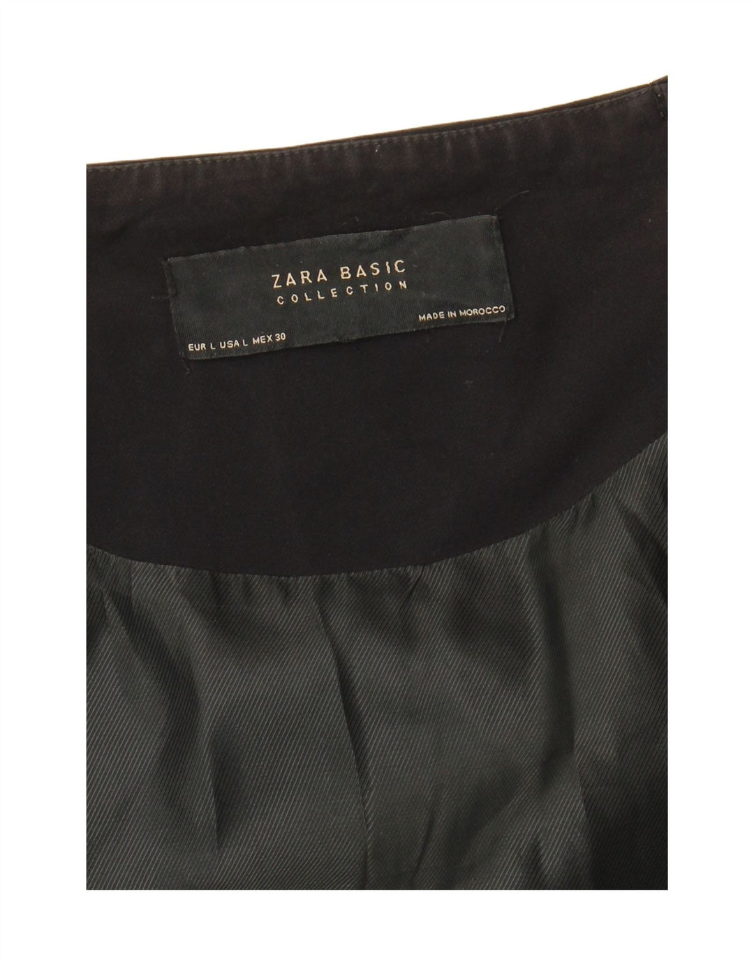 Zara Chaqueta Blazer Abierta Sin Mangas Larga para Mujer UK 46 Grande Negro