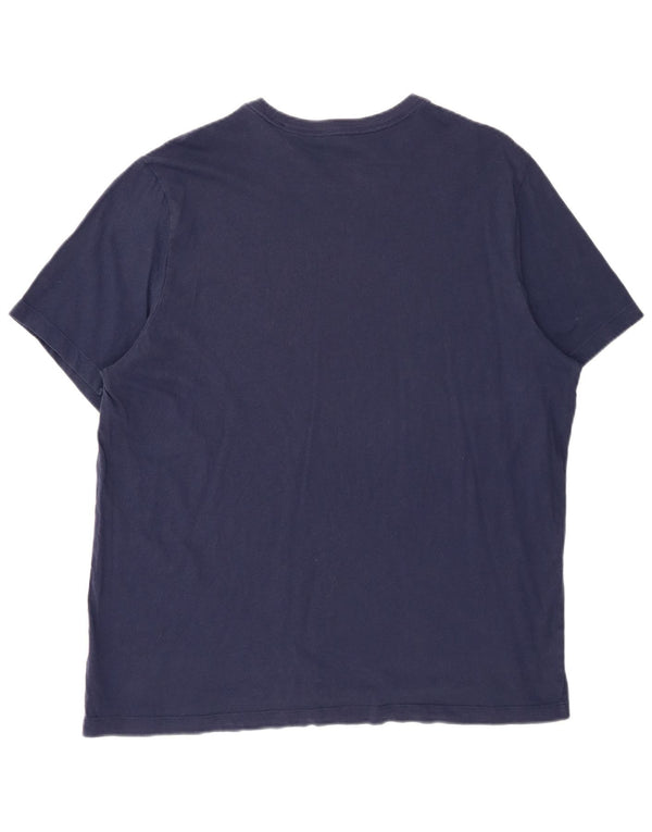 Camiseta Nike Hombre Top XL Azul Marino Algodón