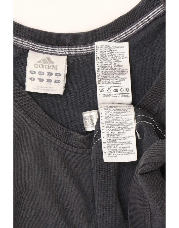 Adidas Hombre Chaleco Top Grande Algodón Negro