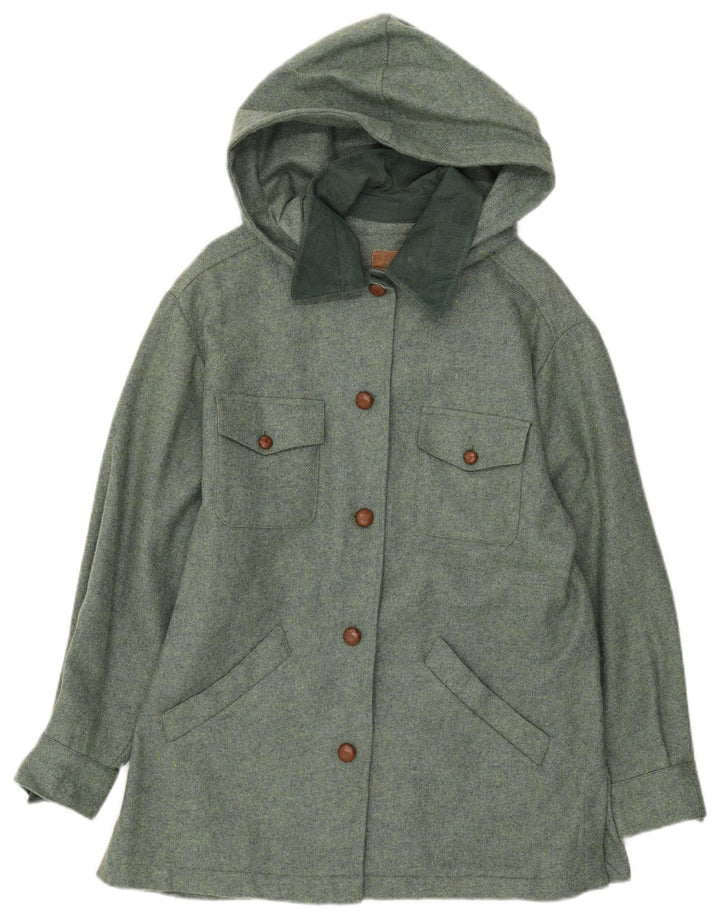 Nuevo Chaqueta utilitaria con capucha para mujer Penny IT 42 Lana verde medio