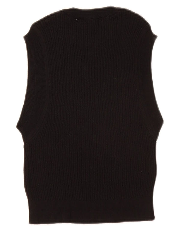 ZARA Mujer Crop Vest Tank Top UK 12 Medium Negro