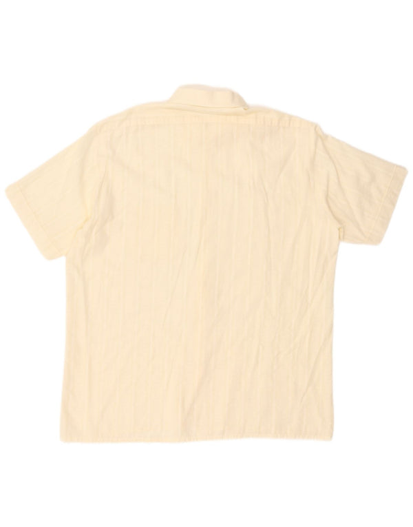 Vintage Mens Short Sleeve Shirt Size 41 Medium Beige