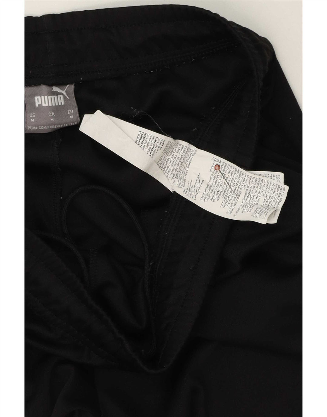 Pantalones De Chándal Puma Hombre Negro Mediano Poliéster Color Block