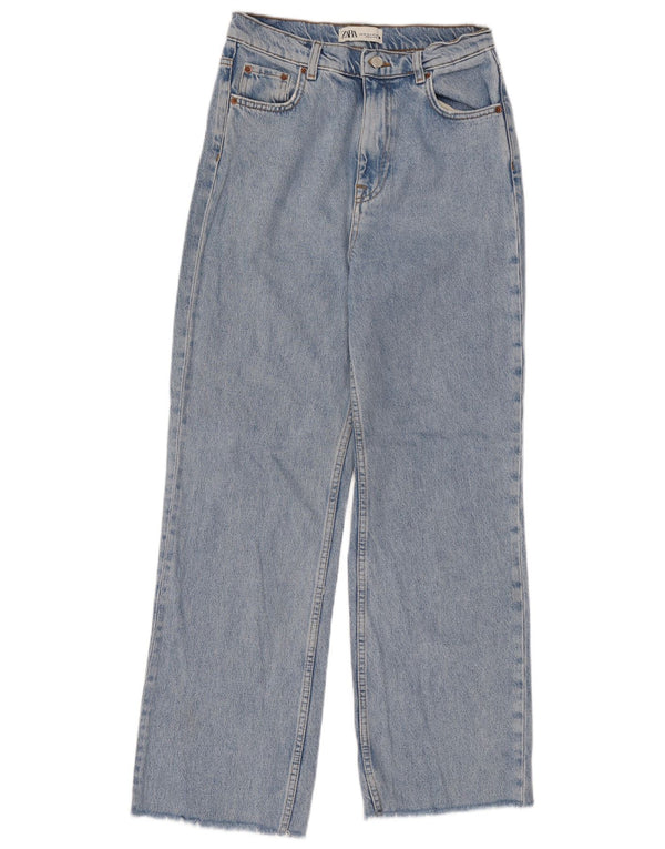Zara Jeans Rectos Mujer EU 38 Small W28 L29 Algodón Azul