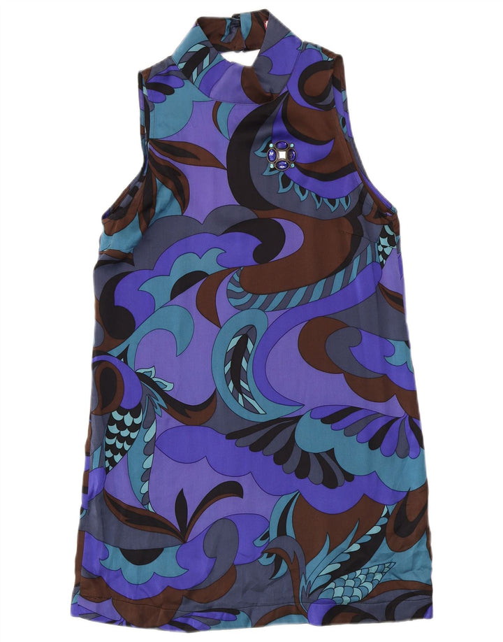 Max & Co. Vestido tubo con patrón abstracto para mujer UK 42 Medio Púrpura