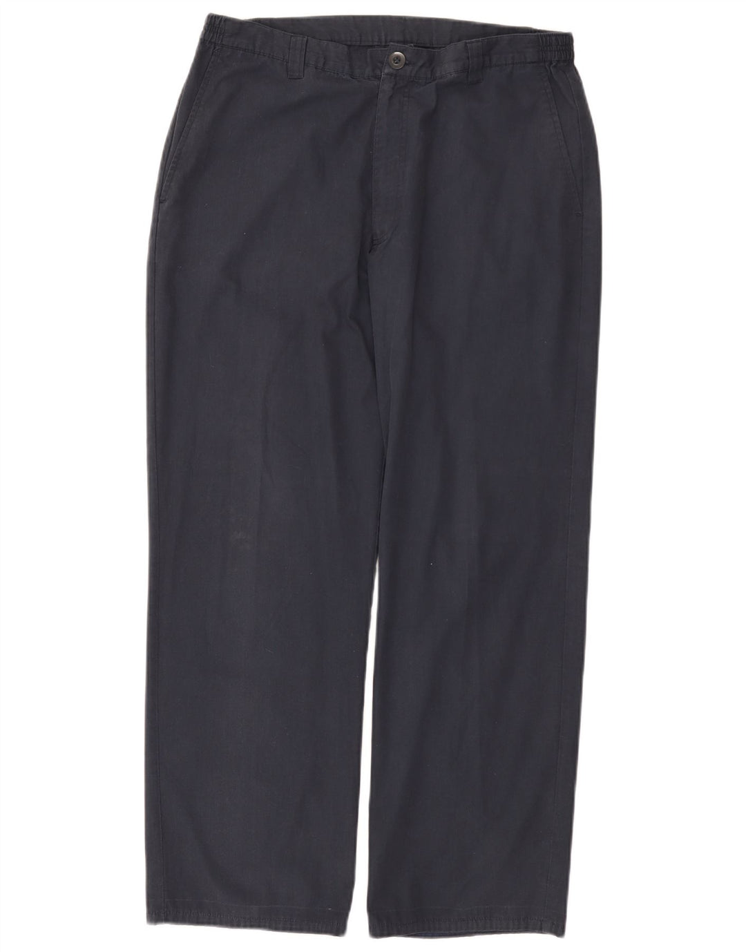 Farah Mens Weekend Pantalón chino recto W34 L29 Poliéster azul marino