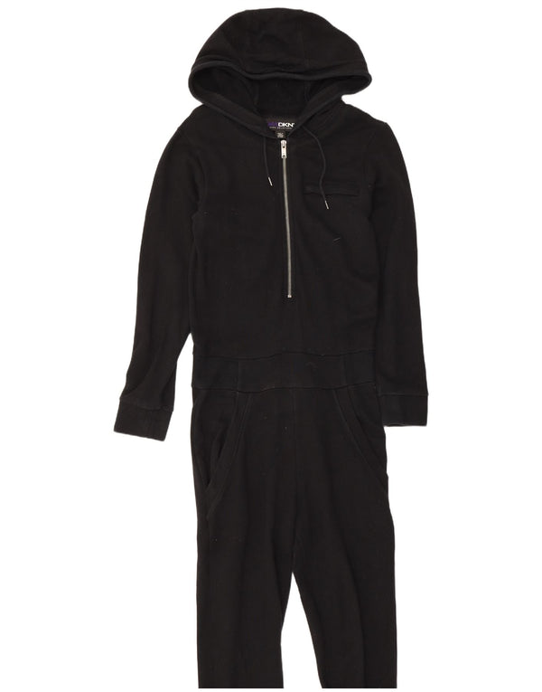 Dkny Mono con capucha gráfico para mujer UK 6 XS Algodón negro