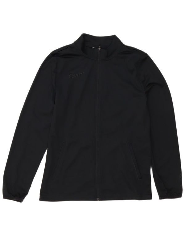 Nike Boys Dri Fit Chándal Top Chaqueta 13-14 años XL Negro Poliéster