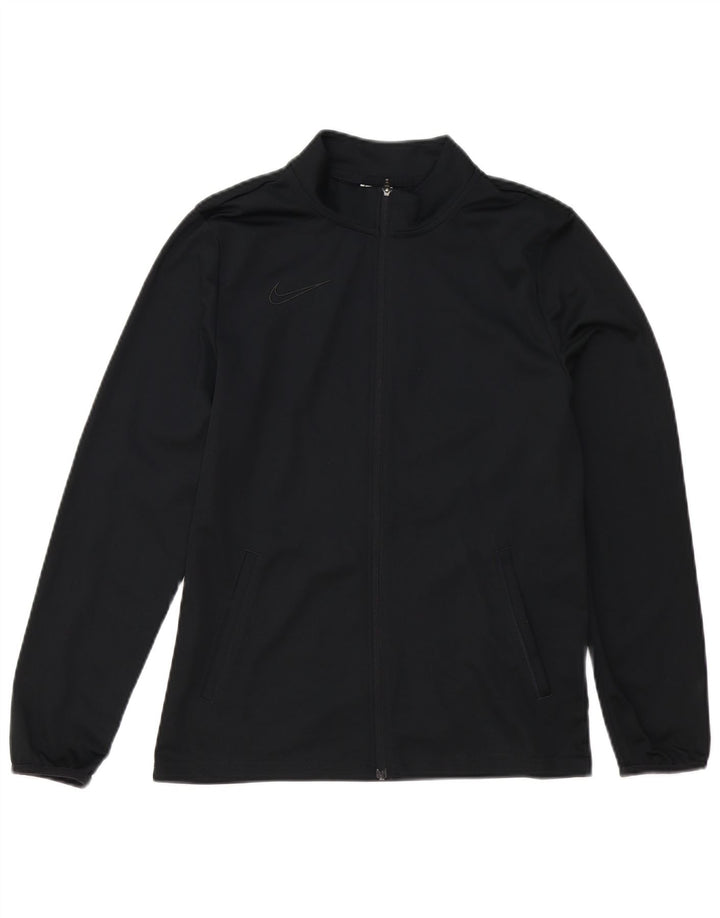 Nike Boys Dri Fit Chándal Top Chaqueta 13-14 años XL Negro Poliéster