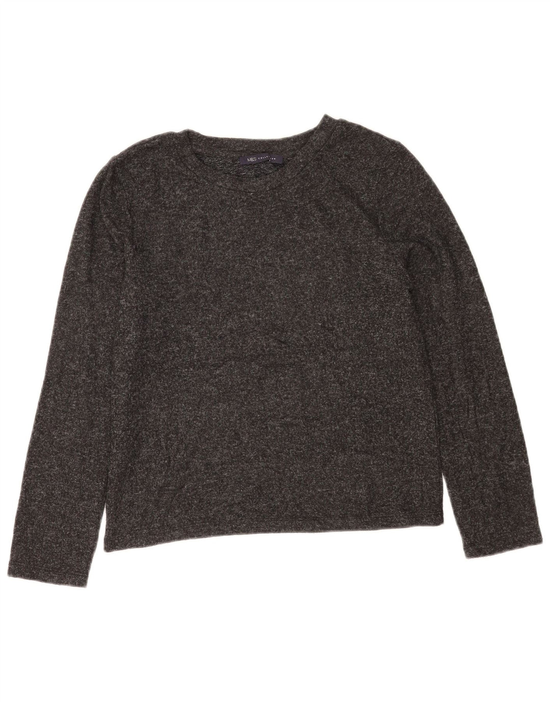 Marks & Spencer Top para mujer de manga larga UK 42 Poliéster gris medio