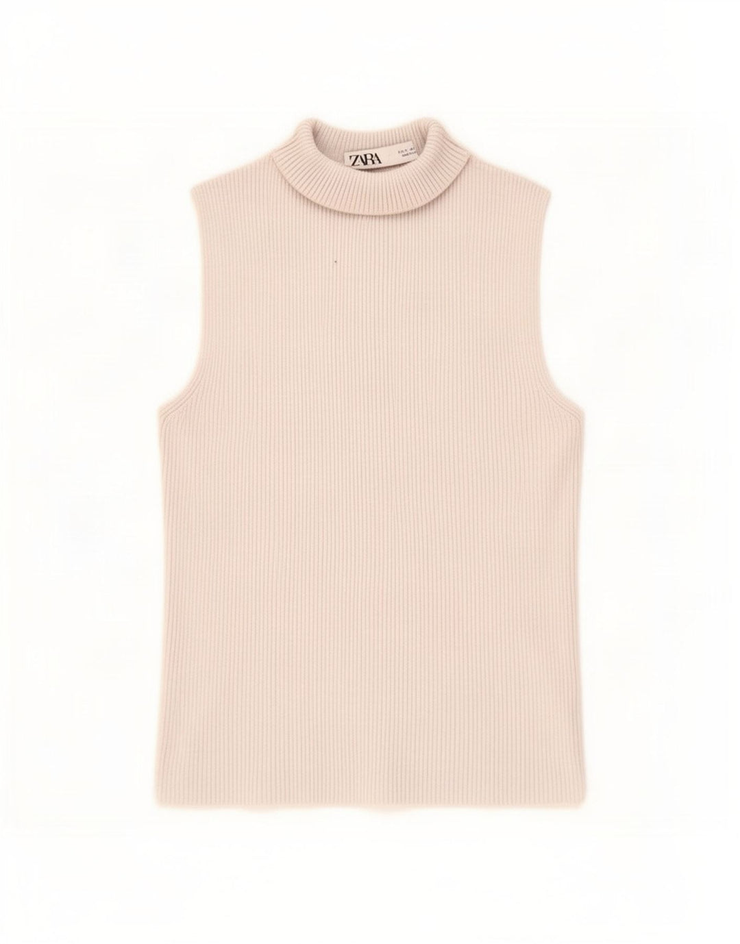 Zara Mujer Chaleco Top UK 8 Small Gris Viscosa