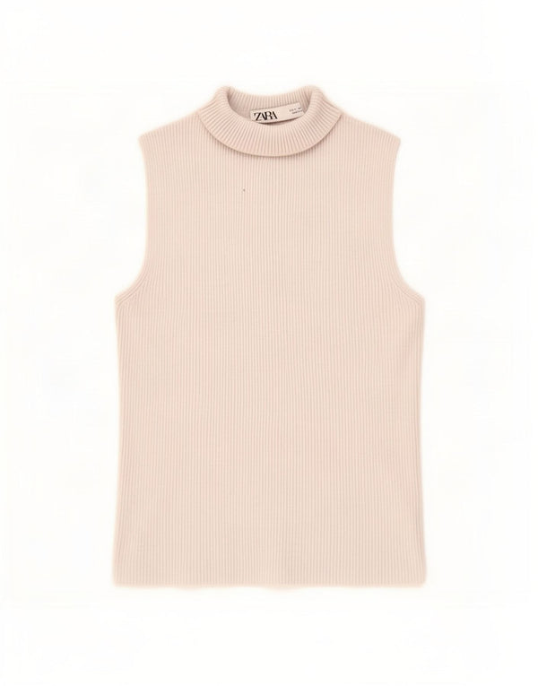 Zara Womens Vest Top UK 8 Small Grey Viscose