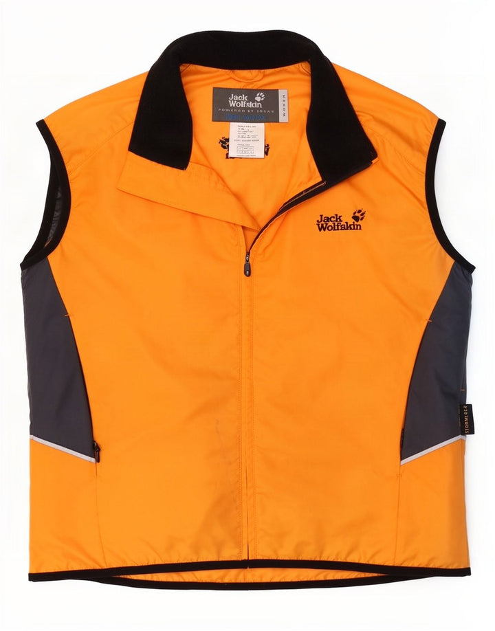 Jack Wolfskin Chaleco para hombre UK 40 Grande Naranja Colorblock Poliéster